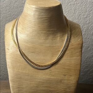Avon Gold and Silver Layered Necklace